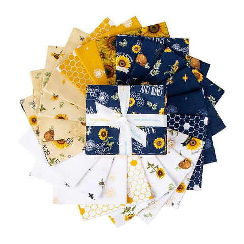 Honey Bees and Flowers Please -  Fat Quarter Bundle