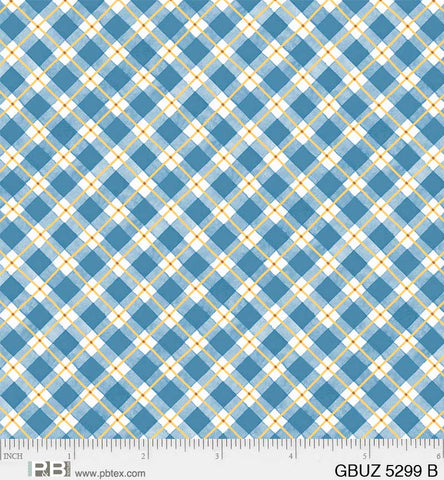 Garden Buzz - Plaid Blue