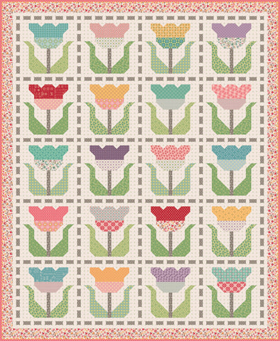 Stitched Tulips Quilt Boxed Kit