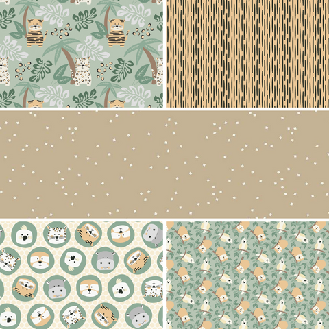 Into the Jungle - Light -  Fat Quarter Bundle